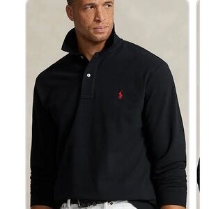 Polo by Ralph Lauren Black Long Sleeve polo Shirt XXL